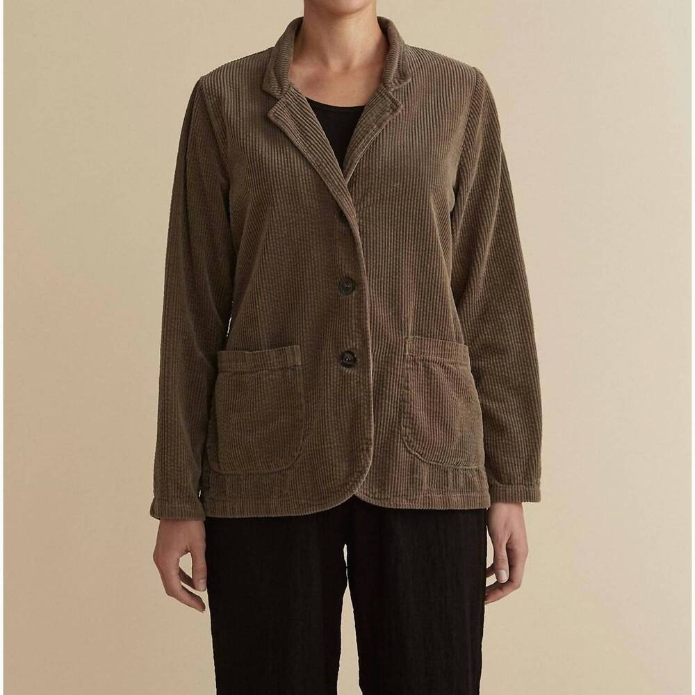 NEW CUT LOOSE cord pocket blazer in saddle